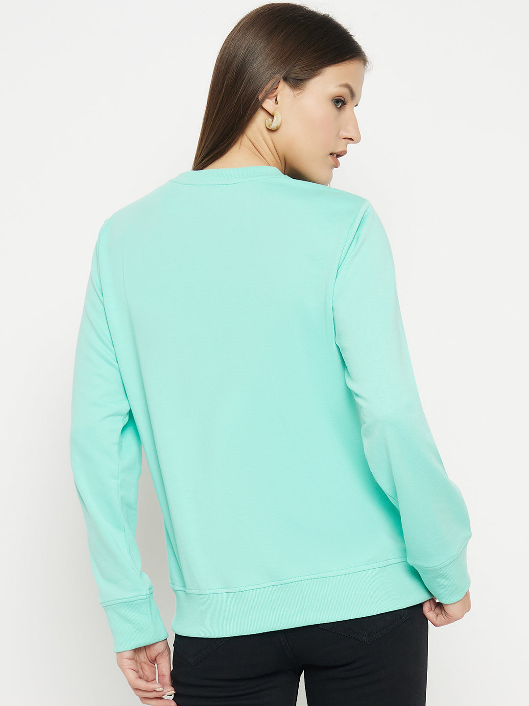 Women's Printed Mint Sweatshirt