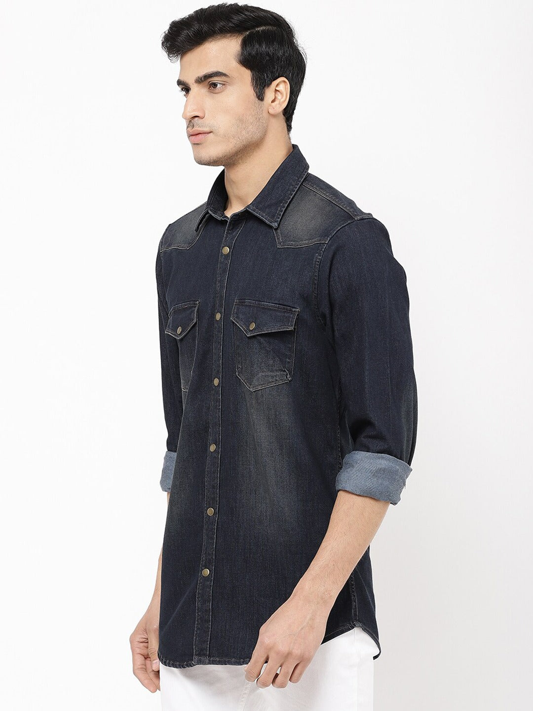 Opaque Faded Casual Shirt