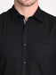 STS-003 Men Black Relaxed Casual Shirt